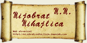 Mijobrat Mihajlica vizit kartica